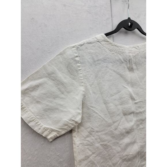 David Dart 100% Linen Pullover Top with Front Pocket, Sz P - Picture 8 of 13